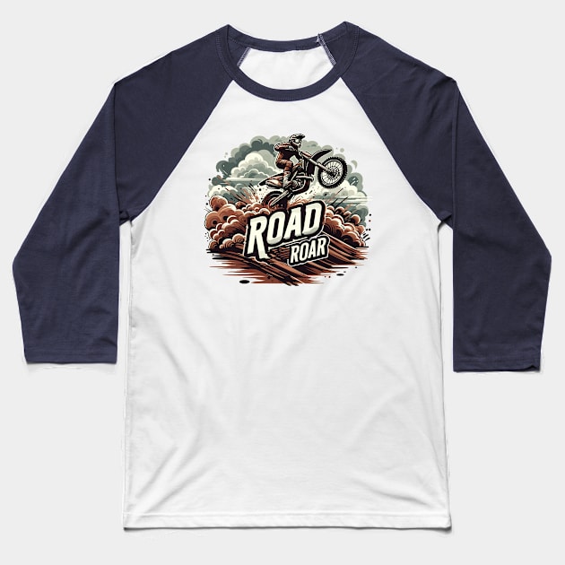 Dirt Bike Baseball T-Shirt by Vehicles-Art